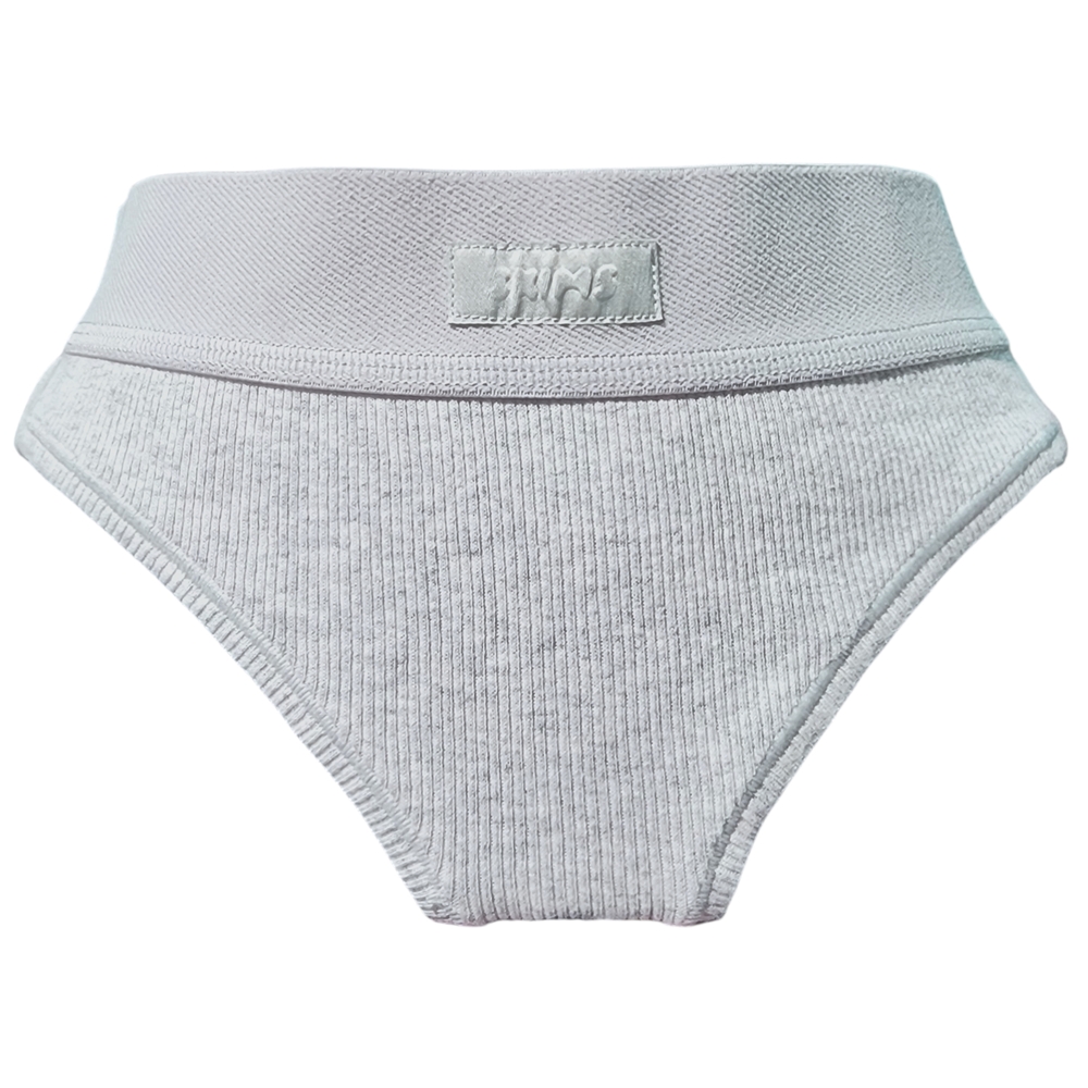 SKIMS Cotton Rib Panties in Light Heather Gray size XXS NWT